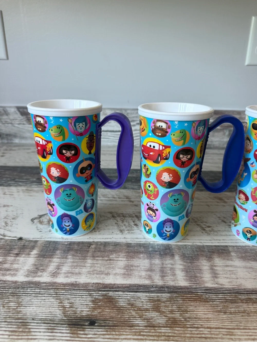 Set of 3 Walt Disney World Resort Reusable Refillable Mugs 2026 NEW Design